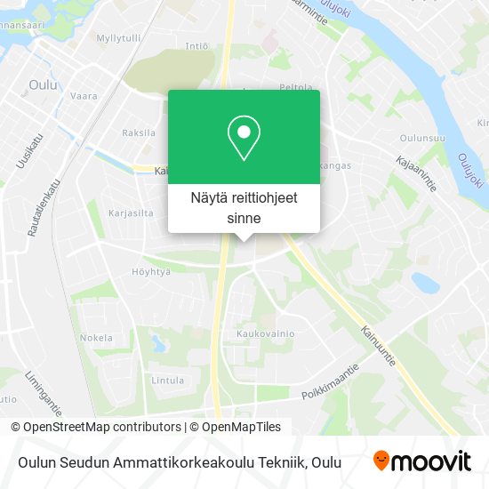 Oulun Seudun Ammattikorkeakoulu Tekniik kartta