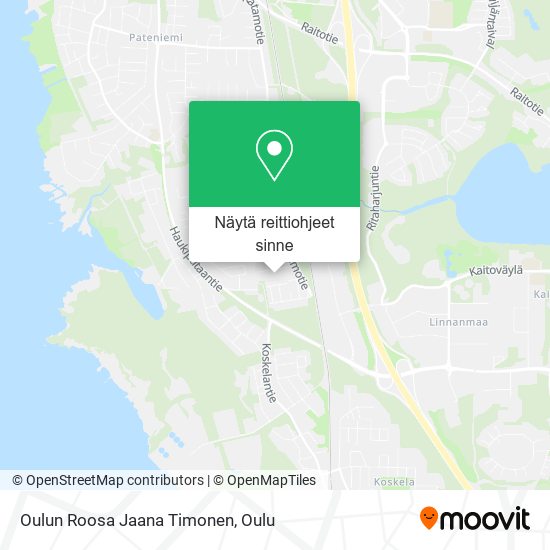 Oulun Roosa Jaana Timonen kartta