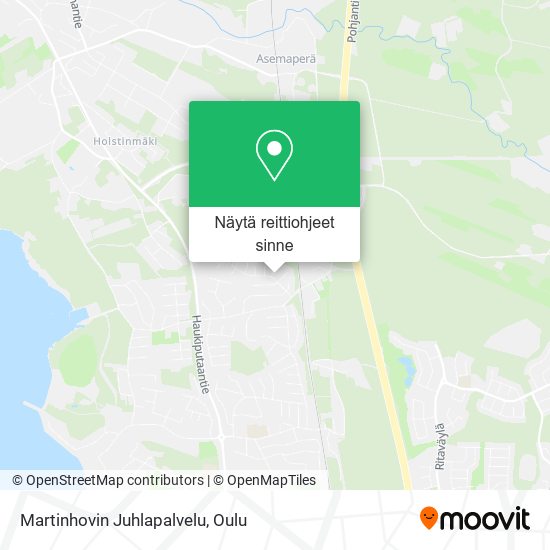 Martinhovin Juhlapalvelu kartta
