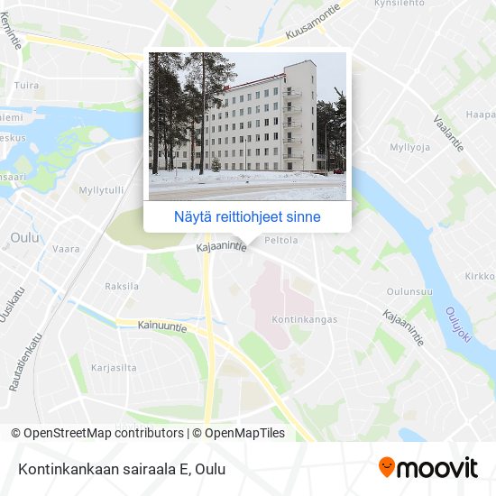 Kuinka päästä kohteeseen Kontinkankaan sairaala E paikassa Oulu  kulkuvälineellä Bussi?