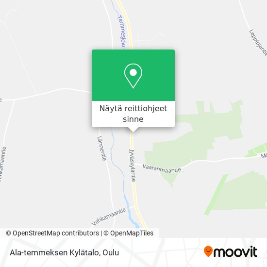 Ala-temmeksen Kylätalo kartta