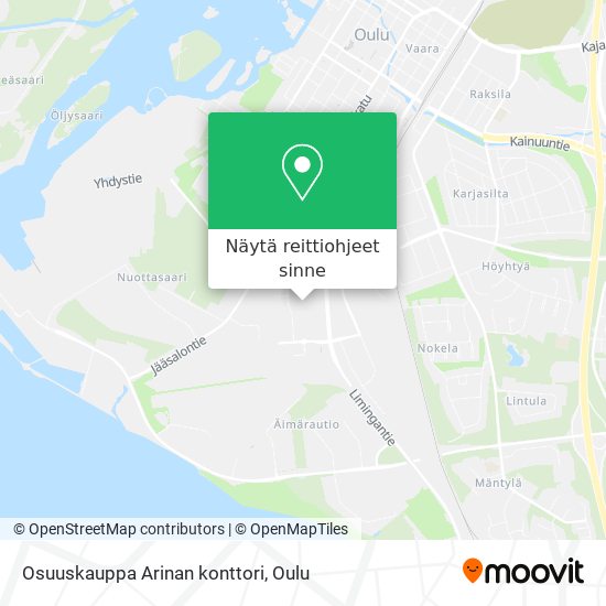 Osuuskauppa Arinan konttori kartta