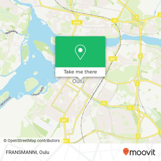 FRANSMANNI, Pakkahuoneenkatu 16 FI-90100 Oulu kartta