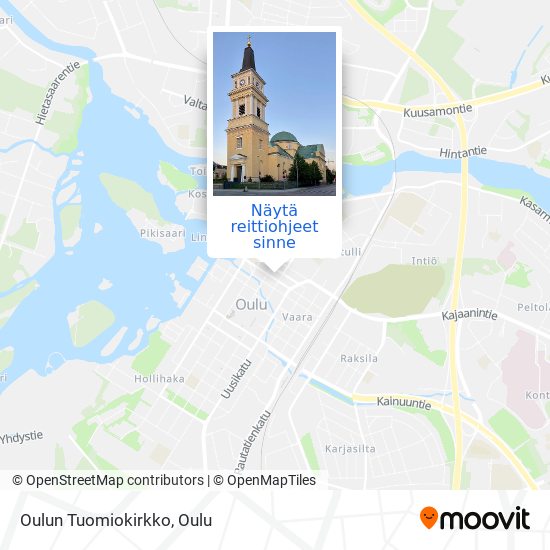 Oulun Tuomiokirkko kartta
