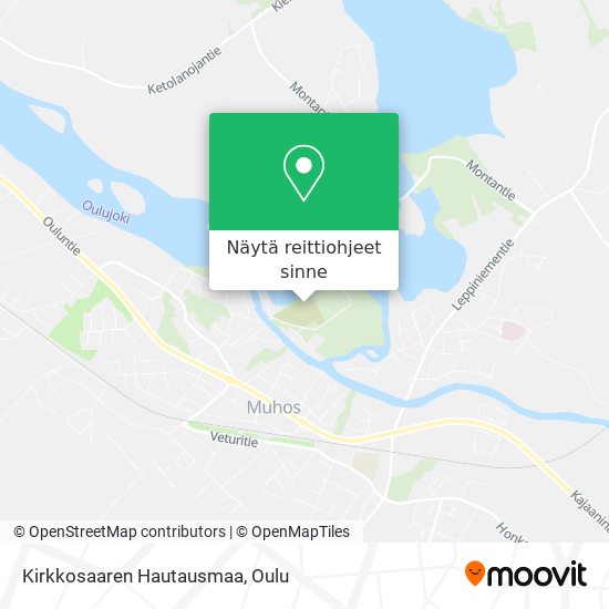 Kuinka päästä kohteeseen Kirkkosaaren Hautausmaa paikassa Muhos  kulkuvälineellä Bussi?