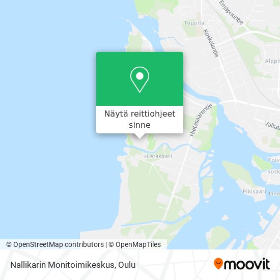 Nallikarin Monitoimikeskus kartta