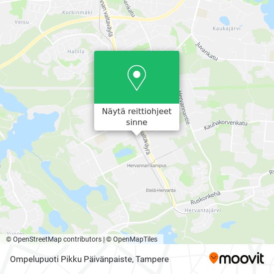 Ompelupuoti Pikku Päivänpaiste kartta