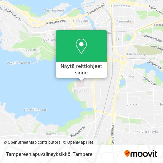 Tampereen apuvälineyksikkö kartta