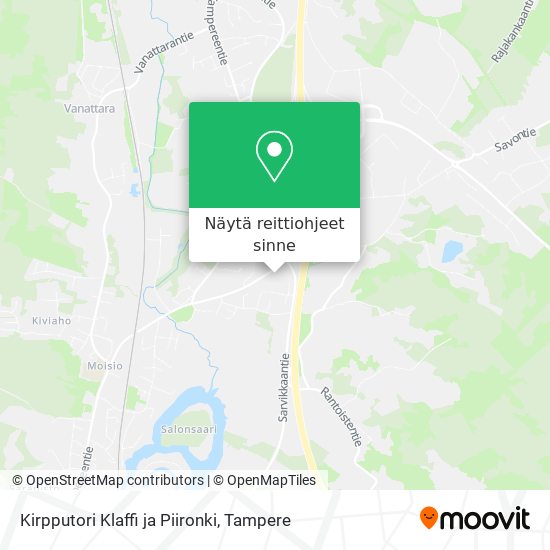 Kirpputori Klaffi ja Piironki kartta