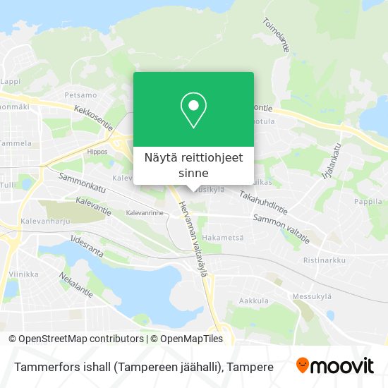 Tammerfors ishall (Tampereen jäähalli) kartta