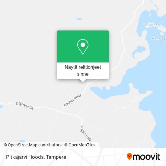 Pitkäjärvi Hoods kartta
