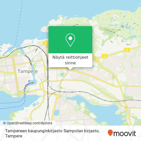 Tampereen kaupunginkirjasto Sampolan kirjasto kartta