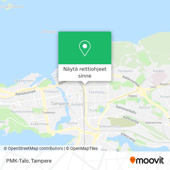 Kuinka päästä kohteeseen PMK-Talo paikassa Tampere kulkuvälineellä Bussi,  Raitiovaunu tai Juna?