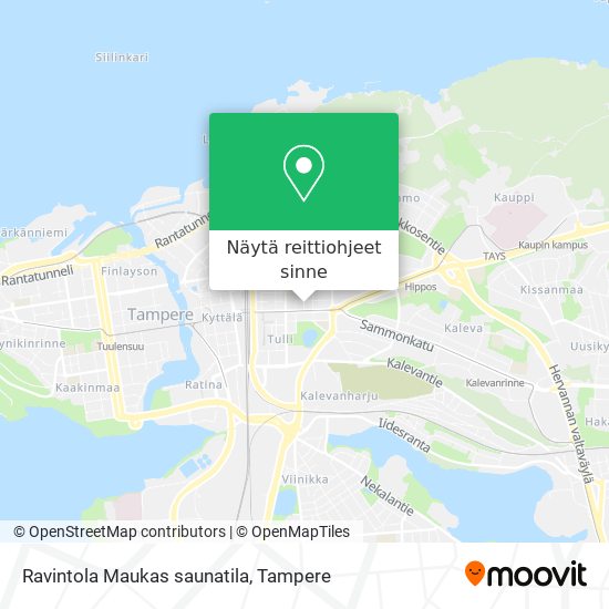Ravintola Maukas saunatila kartta