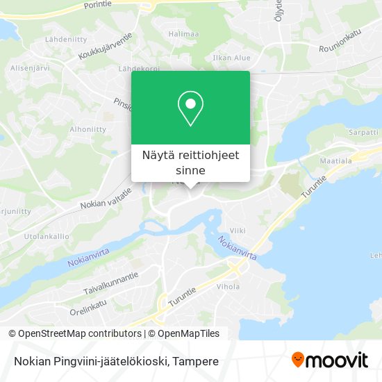 Nokian Pingviini-jäätelökioski kartta