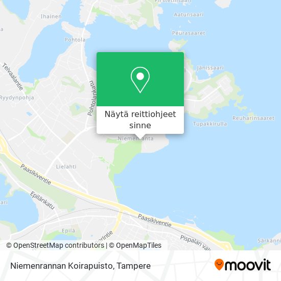 Niemenrannan Koirapuisto kartta
