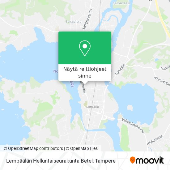 Lempäälän Helluntaiseurakunta Betel kartta
