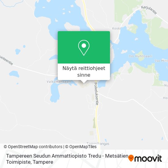 Tampereen Seudun Ammattiopisto Tredu - Metsätien Toimipiste kartta