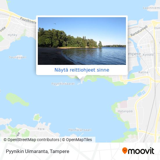 Kuinka päästä kohteeseen Pyynikin Uimaranta paikassa Tampere  kulkuvälineellä Bussi tai Juna?