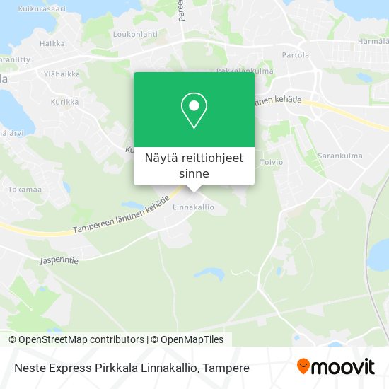 Neste Express Pirkkala Linnakallio kartta