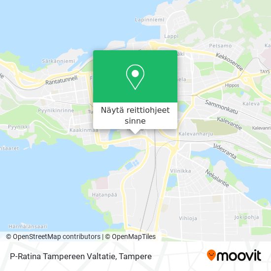 P-Ratina Tampereen Valtatie kartta