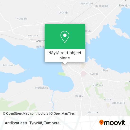 Antikvariaatti Tyrwää kartta
