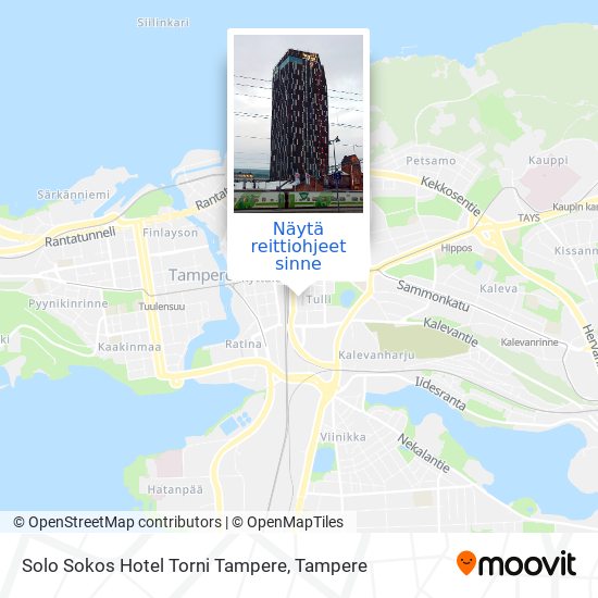 Solo Sokos Hotel Torni Tampere kartta