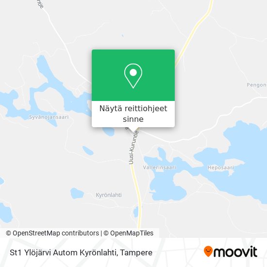 St1 Ylöjärvi Autom Kyrönlahti kartta