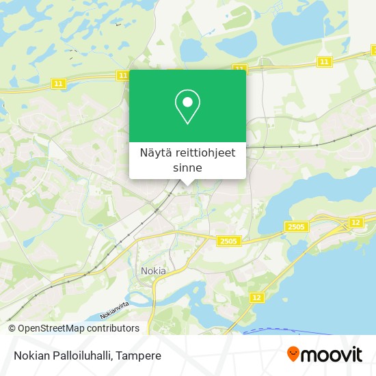 Nokian Palloiluhalli kartta