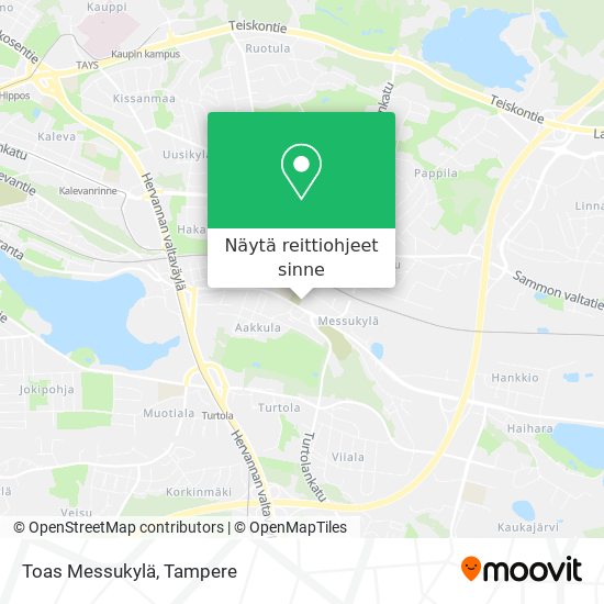 Toas Messukylä kartta