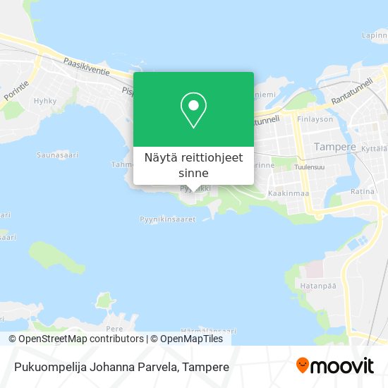 Pukuompelija Johanna Parvela kartta