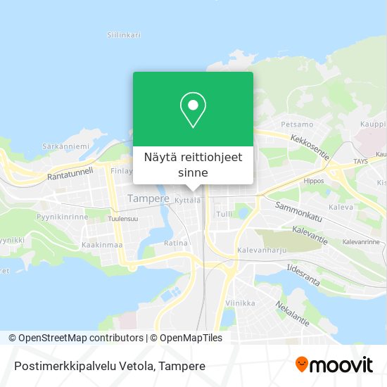 Postimerkkipalvelu Vetola kartta