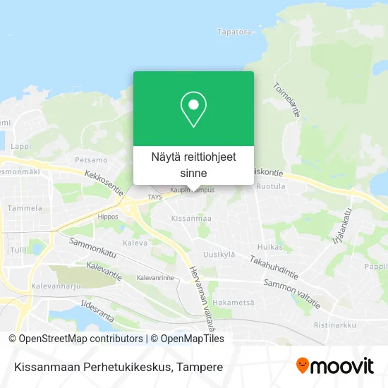 Kissanmaan Perhetukikeskus kartta