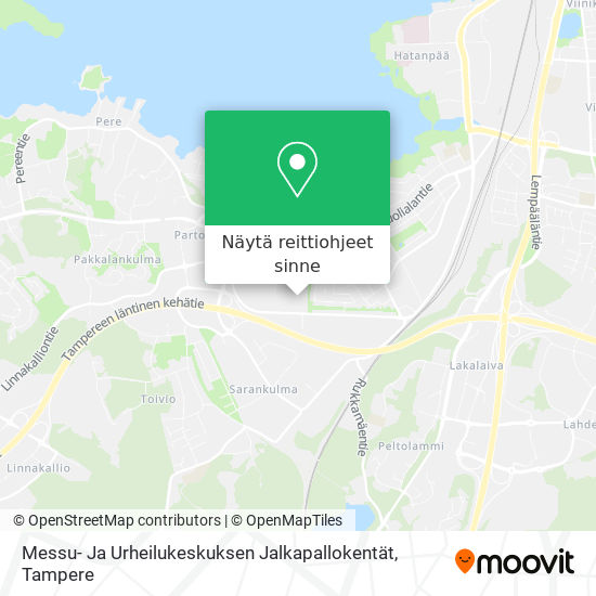 Messu- Ja Urheilukeskuksen Jalkapallokentät kartta