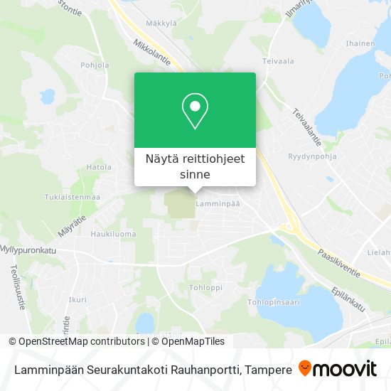 Lamminpään Seurakuntakoti Rauhanportti kartta