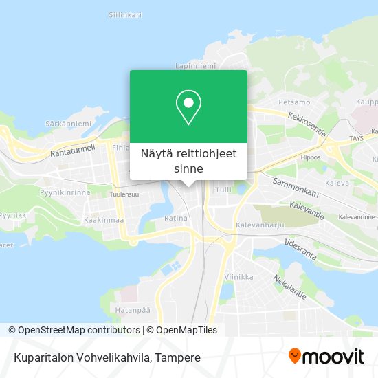 Kuparitalon Vohvelikahvila kartta