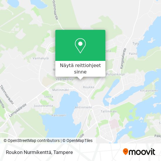 Roukon Nurmikenttä kartta
