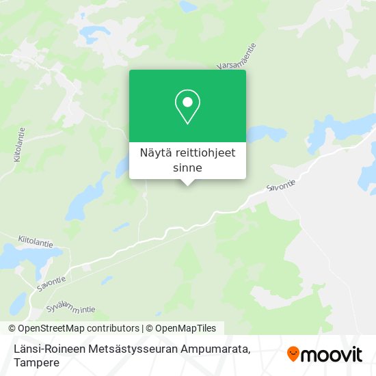 Länsi-Roineen Metsästysseuran Ampumarata kartta