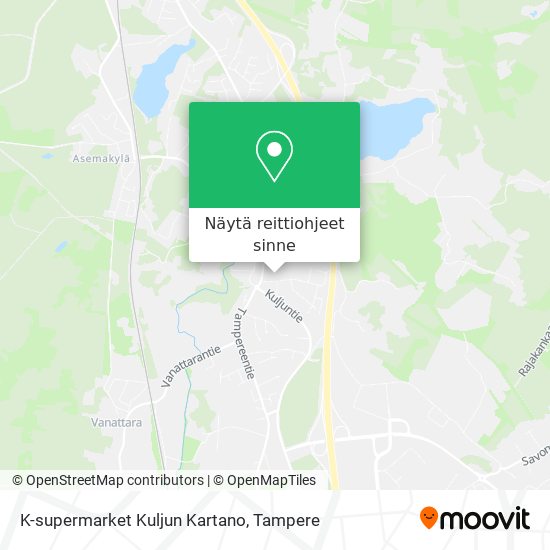 K-supermarket Kuljun Kartano kartta