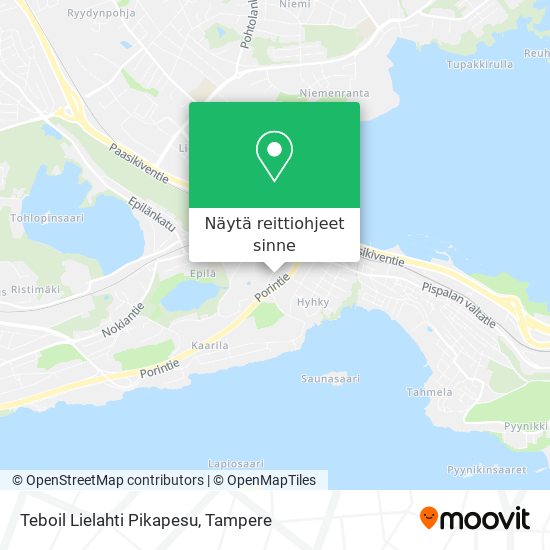 Teboil Lielahti Pikapesu kartta