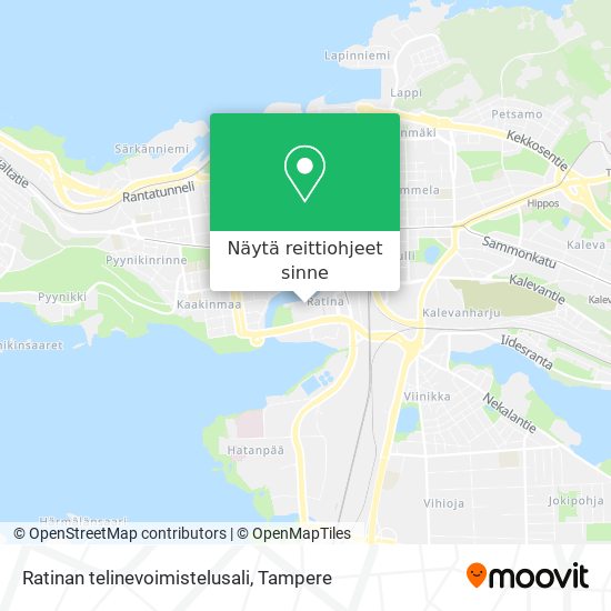Ratinan telinevoimistelusali kartta
