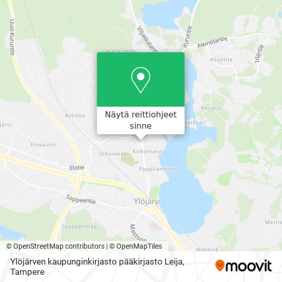Ylöjärven kaupunginkirjasto pääkirjasto Leija kartta