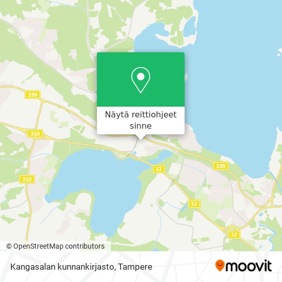 Kangasalan kunnankirjasto kartta