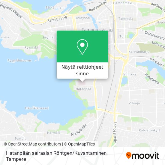 Hatanpään sairaalan Röntgen / Kuvantaminen kartta