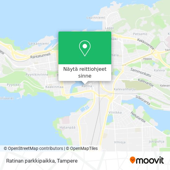 Kuinka päästä kohteeseen Ratinan parkkipaikka paikassa Tampere  kulkuvälineellä Bussi tai Juna?