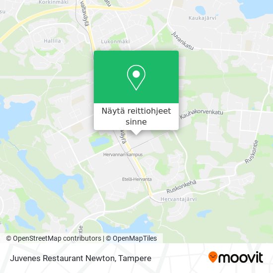 Juvenes Restaurant Newton kartta