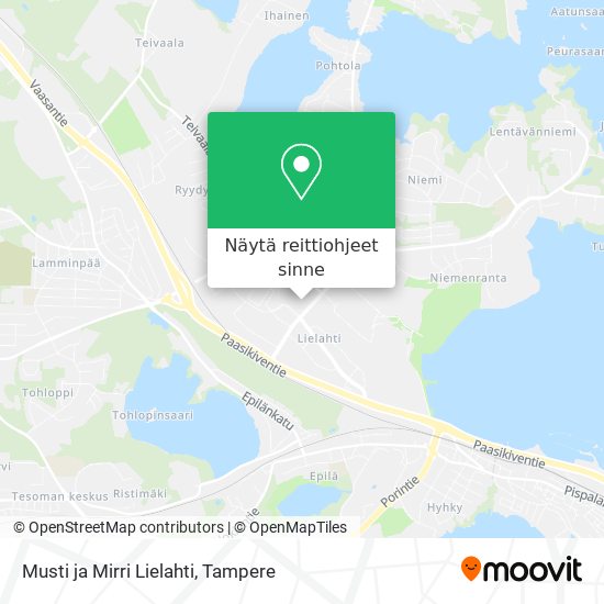 Musti ja Mirri Lielahti kartta