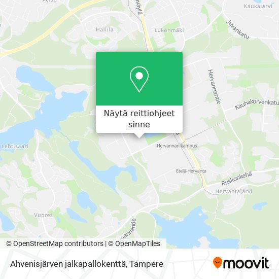Ahvenisjärven jalkapallokenttä kartta