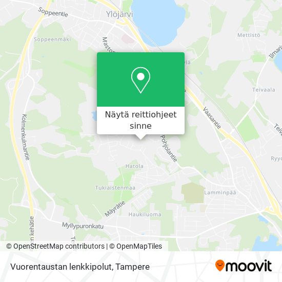Vuorentaustan lenkkipolut kartta