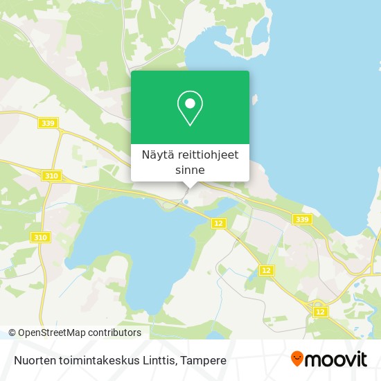 Nuorten toimintakeskus Linttis kartta